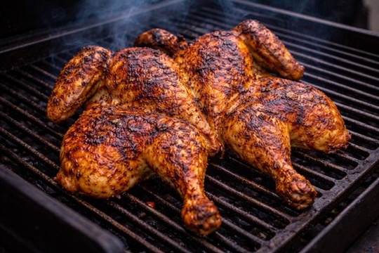 Wood smoked chicken